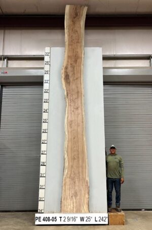 Live Edge Pecan Wood Slab - Front PE-408-05