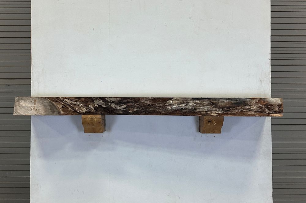 Live Edge Pecan Mantel PEM-233 - Image 2
