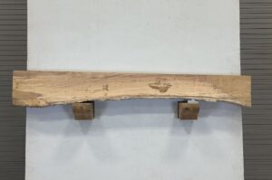 Live Edge Pecan Wood Fireplace Mantel - Top PEM-225