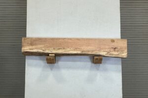 Live Edge Pecan Wood Fireplace Mantel - Top PEM-234