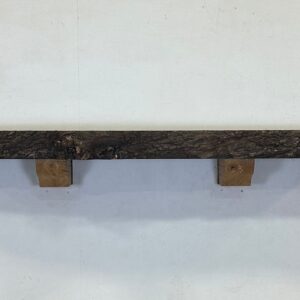 Live Edge Walnut Wood Fireplace Mantel - Front WAM-009