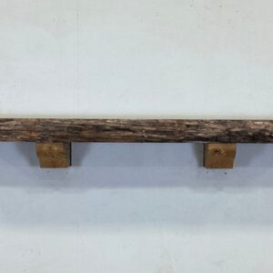 Live Edge Walnut Wood Fireplace Mantel - Front WAM-010