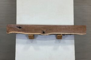 Live Edge Walnut Wood Fireplace Mantel - Top WAM-008