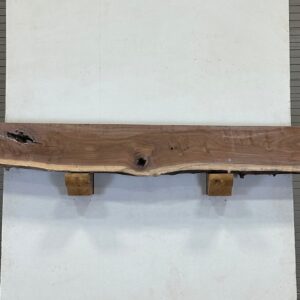 Live Edge Walnut Wood Fireplace Mantel - Top WAM-008