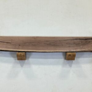 Live Edge Walnut Wood Fireplace Mantel - Top WAM-010