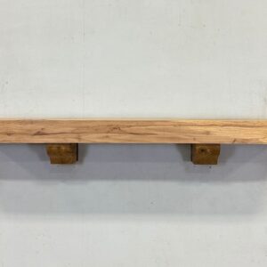 Milled Edge Pecan Fireplace Mantel - Front PEM-228