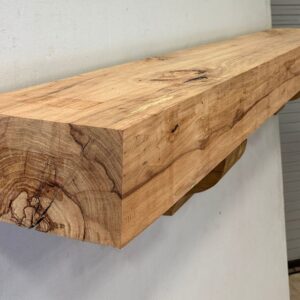 Milled Edge Pecan Fireplace Mantel - Side PEM-228