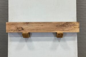 Milled Edge Pecan Fireplace Mantel - Top PEM-228