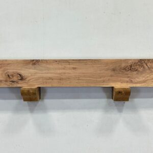 Milled Edge Pecan Fireplace Mantel - Top PEM-228