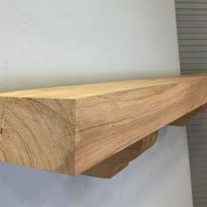 Milled Edge Pecan Wood Fireplace Mantel - Side PEM-224