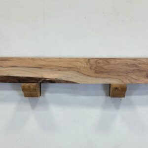 Milled Edge Pecan Wood Fireplace Mantel - Top PEM-219