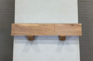 Milled Edge Pecan Wood Fireplace Mantel - Top PEM-226