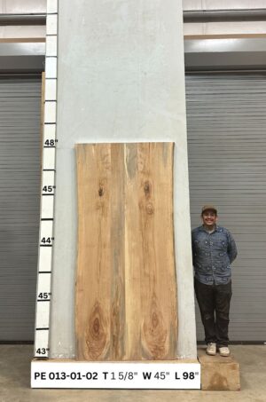 Live Edge Pecan Wood Glue Up - Front PE-013-0102