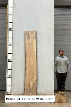 Live Edge Pecan Wood Slab - Front PE-019-01