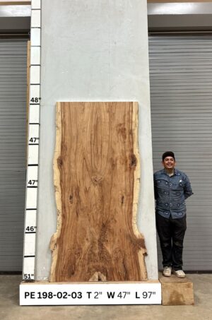 Live Edge Pecan Wood Glue Up - Front PE-198-0203