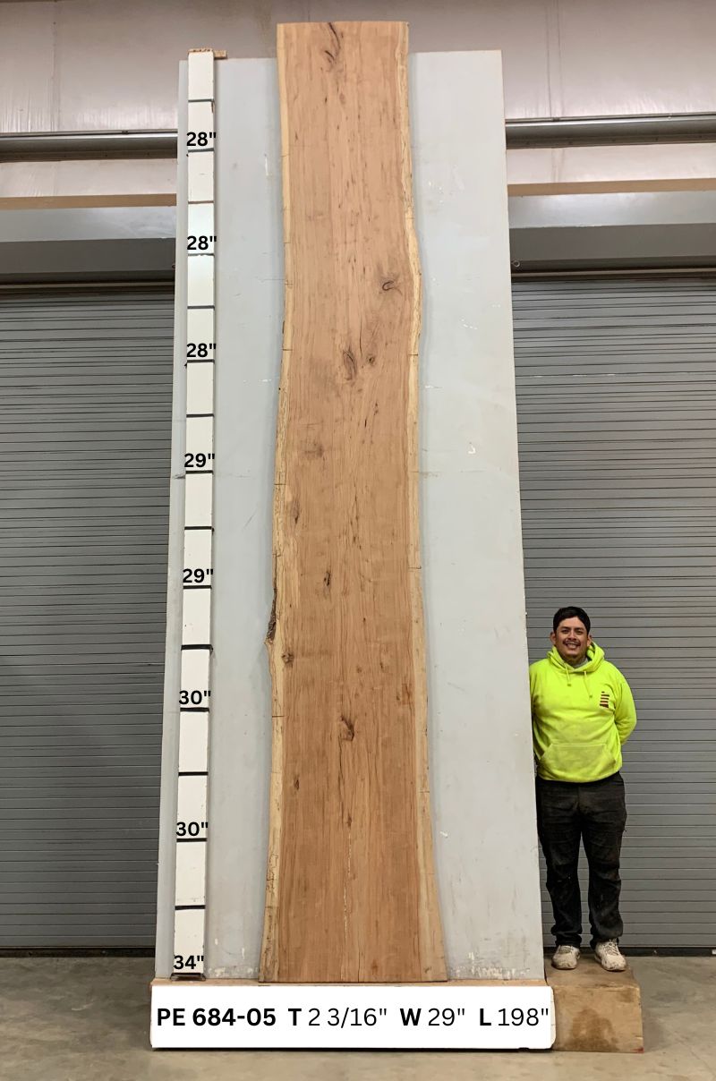 Live Edge Pecan Wood Slab - Front PE-684-05