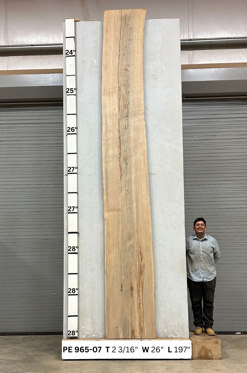 Live Edge Pecan Wood Slab - Front PE-965-07