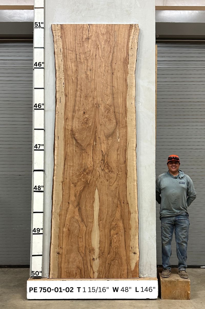 Live Edge Pecan Wood Slab Glue Up - PE-750-01-02