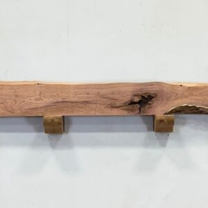 Live Edge Mesquite Fireplace Mantel - Bottom MEM-027