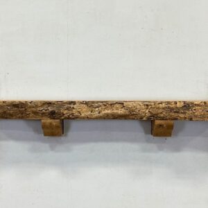 Live Edge Mesquite Fireplace Mantel - Front MEM-028