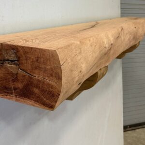 Live Edge Mesquite Fireplace Mantel - Side MEM-027