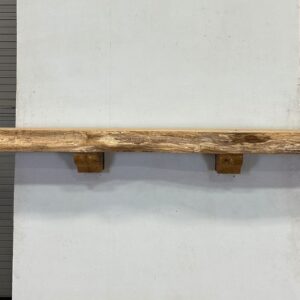 Live Edge Pecan Fireplace Mantel - Front PEM-237