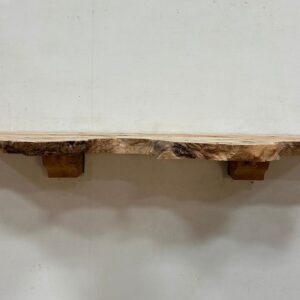 Live Edge Pecan Fireplace Mantel - Front PEM-238