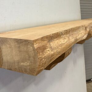Live Edge Pecan Fireplace Mantel - Side PEM-237