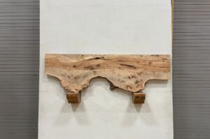 Live Edge Pecan Fireplace Mantel - Top PEM-237