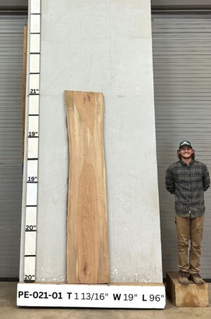 Live Edge Pecan Wood Slab - Front PE-021-01