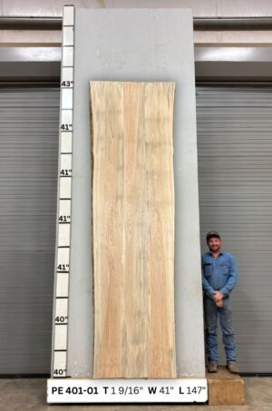 Live Edge Pecan Wood Slab - Front PE 401-01