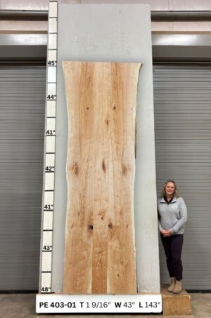 Live Edge Pecan Wood Slab - Front PE 403-01