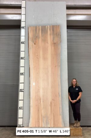 Live Edge Pecan Wood Slab - Front PE 405-01