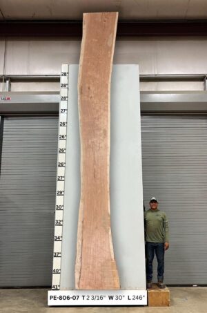 Live Edge Pecan Wood Slab - Front PE-806-07
