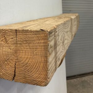 Reclaimed Pine Fireplace Mantel - Side RPM-027