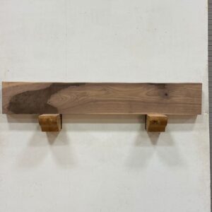 Sculpted Edge Walnut Fireplace Mantel - Bottom WAM-725