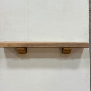 Sculpted Edge Walnut Fireplace Mantel - Front WAM-725