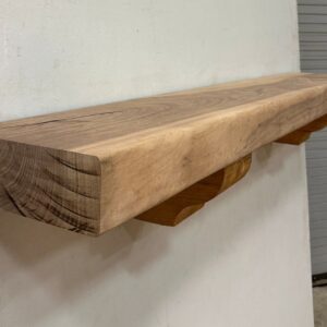 Sculpted Edge Walnut Fireplace Mantel - Side WAM-725