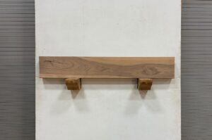 Sculpted Edge Walnut Fireplace Mantel - Top WAM-725