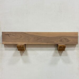 Sculpted Edge Walnut Fireplace Mantel - Top WAM-725