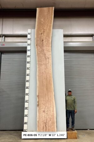 Live Edge Pecan Wood Slab - Front PE-806-05