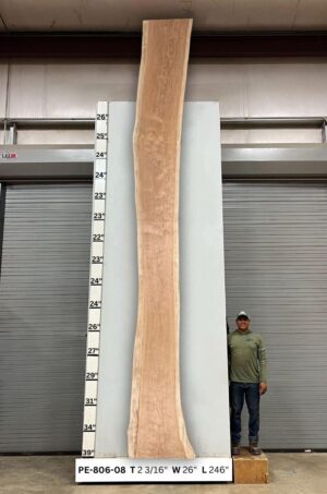 Live Edge Pecan Wood Slab - Front PE-806-06