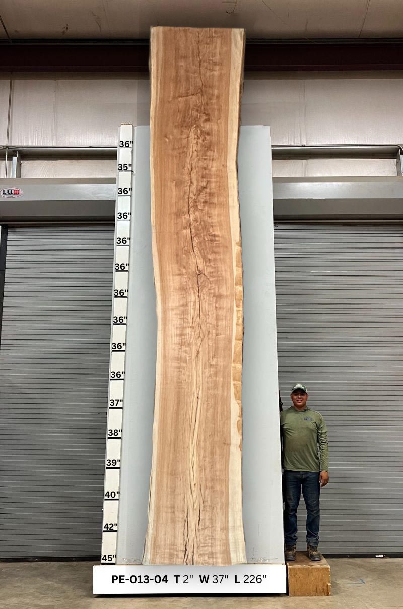Live Edge Pecan Wood Slab - Front PE-013-04