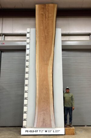 Live Edge Pecan Wood Slab - Front PE-013-07