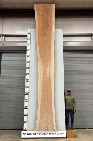 Live Edge Pecan Wood Slab - Front PE-013-08