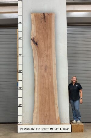Live Edge Pecan Wood Slab - Front PE-238-07